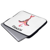 Funny Pink Magical Mermaid Flamingo Mermingo Laptopschutzhülle (Vorne Knopf)