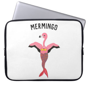 Funny Pink Magical Mermaid Flamingo Mermingo Laptopschutzhülle