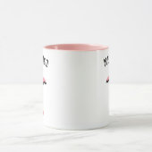 Funny Pink Magical Mermaid Flamingo Mermingo Tasse (Zentrum)