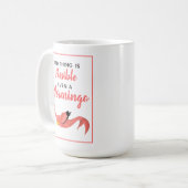 Funny Pink Mermaid Flamingo Inspiration Zitat Kaffeetasse (Vorderseite Links)