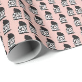 Funny Pink Mutter Tag Beste Katze Mama je Geschenkpapier (Rolleneckpunkt)