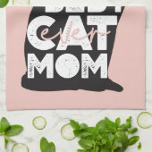 Funny Pink Mutter Tag Beste Katze Mama je Geschirrtuch (Gefaltet)