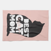 Funny Pink Mutter Tag Beste Katze Mama je Geschirrtuch (Horizontal)