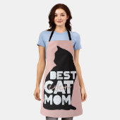 Funny Pink Mutter Tag Beste Katze Mama je Schürze (Getragen)