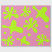 Funny pink & neon grüne Schleimpilze Kinder Geschenkpapier (Flach)