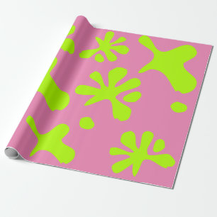 Funny pink & neon grüne Schleimpilze Kinder Geschenkpapier