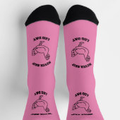 Funny Pink Never Skip Leg Day Socken (Oben)