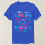Funny Pink oder Blue Grampa Lieben Sie Geschlecht  T-Shirt (Design vorne)