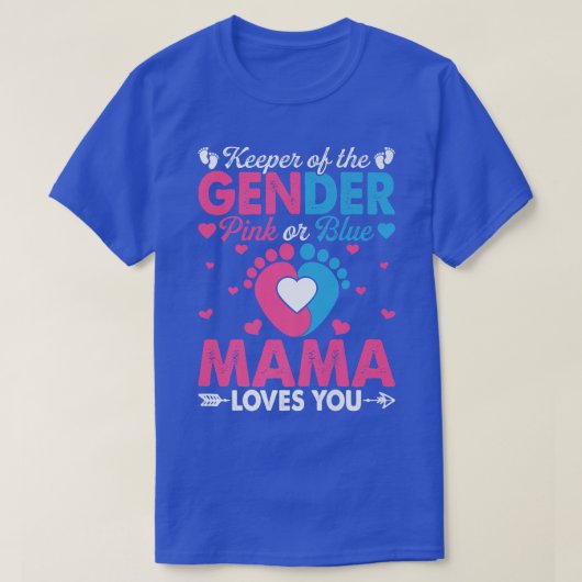 Funny Pink oder Blue Mama Lieben Sie Geschlecht of T-Shirt (Design vorne)