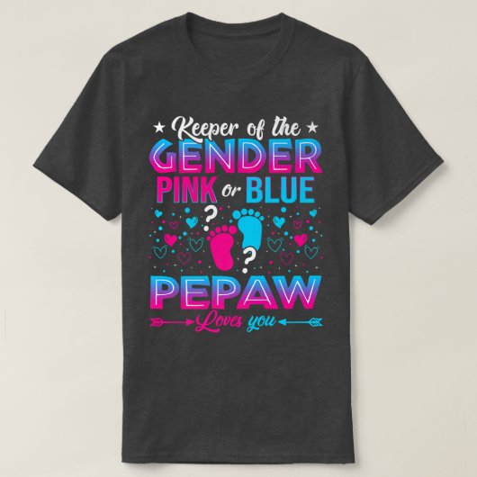 Funny Pink oder Blue Pepaw Lieben Sie Geschlecht z T-Shirt (Design vorne)