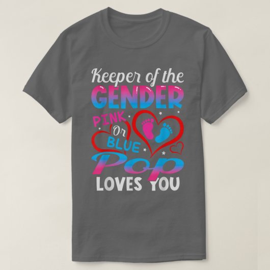 Funny Pink oder Blue Pop Lieben Sie Geschlecht zei T-Shirt (Design vorne)