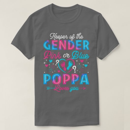 Funny Pink oder Blue Poppa Lieben Sie Geschlecht z T-Shirt (Design vorne)