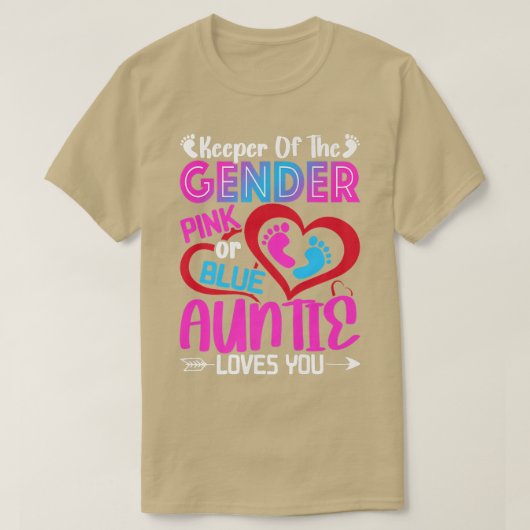 Funny Pink oder Blue Tanttie Lieben Sie Geschlecht T-Shirt (Design vorne)