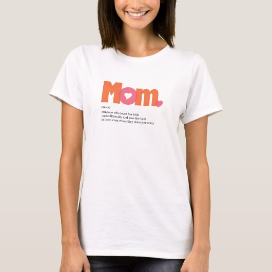 Funny Pink Orange Definition von Mama T - Shirt (Vorderseite)