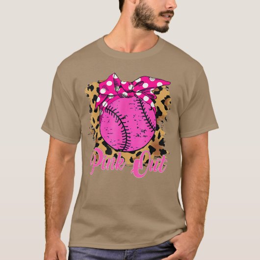 Funny Pink Out Breast Cancer Awareness Pink Ribbon T-Shirt (Vorderseite)
