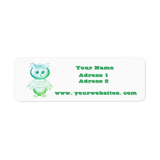 Funny Pink Owl Personalisierte Kinder (Vorne)