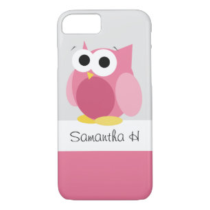 Funny Pink Owl - Personalisiertes iPhone 7 Fall Case-Mate iPhone Hülle