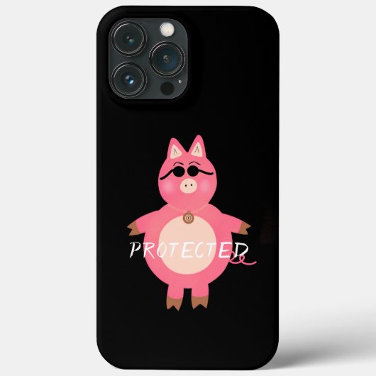 Funny Pink Piggy Case-Mate iPhone Hülle (Rückseite)