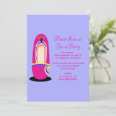 Funny Pink Pinguin Cartoon Generic Party Einladung (Stehend Vorderseite)