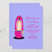 Funny Pink Pinguin Cartoon Generic Party Einladung (Vorne/Hinten)