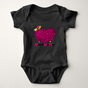 Funny Pink Ram Chinese New Year Zodiac Baby B Strampler