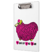 Funny Pink Ram Chinese Year Zodiac Clipboard Klemmbrett (Links)