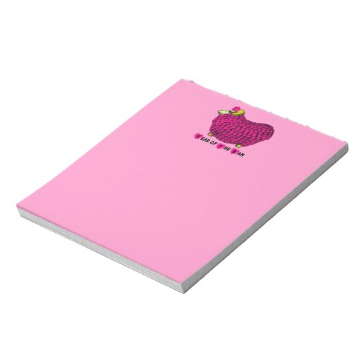 Funny Pink Ram Chinese Year Zodiac Notepad Notizblock (Rotiert)
