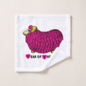 Funny Pink Ram Chinese Year Zodiac Set (Waschlappen)
