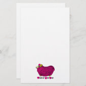 Funny Pink Ram Chinese Year Zodiac Stationierung Briefpapier (Vorne/Hinten)