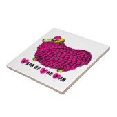 Funny Pink Ram Chinese Year Zodiac Tile Fliese (Seite)