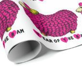 Funny Pink Ram Chinesisch Jahr Zodiac Geschenkpapi Geschenkpapier (Rolleneckpunkt)