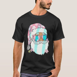 Funny Pink Santa Retro Groovy Frische Pasta machen T-Shirt