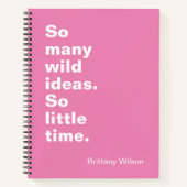 Funny Pink Spiral Notebook Notizblock (Vorderseite)