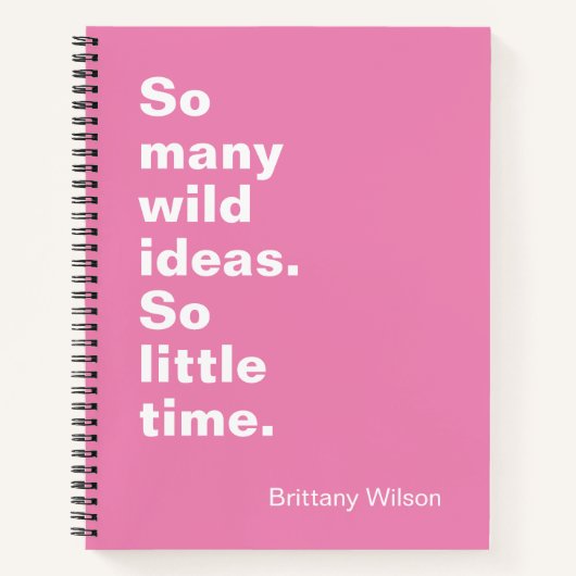 Funny Pink Spiral Notebook Notizblock (Vorderseite)