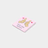 Funny Pink Thumbs Up Doing Phantastisch Motivieren Post-it Klebezettel (angewinkelt)