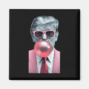 Funny Pink Trump Bubble Gum Yum T-Shirt Magnet