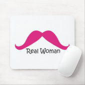 Funny Pink und Black Real Women Mustache Mousepad (Mit Mouse)