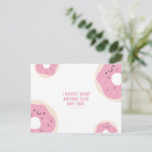 Funny Pink und White Donut Postkarte (Stehend Vorderseite)