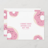 Funny Pink und White Donut Postkarte (Vorne/Hinten)