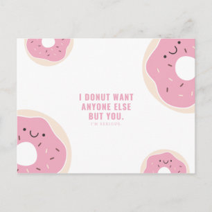 Funny Pink und White Donut Postkarte