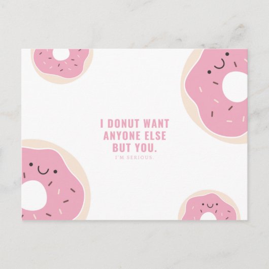 Funny Pink und White Donut Postkarte (Vorderseite)