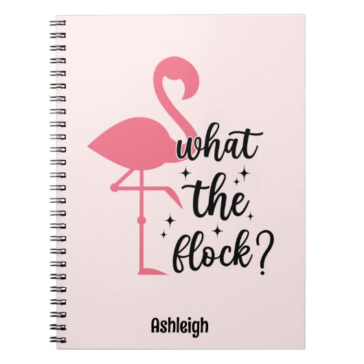 Funny Pink Was Flamingo Personalisiert macht Notizblock (Vorderseite)