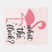 Funny Pink Was für ein Flamingo Flock Fleecedecke (Vorderseite (Horizontal))