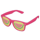 Funny pink Wassermelon Obst Party Schattierbrillen Sonnenbrille (Schrägansicht)