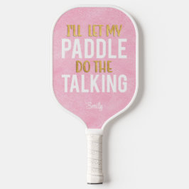Funny Pink White Gold Pickleball Paddel Schläger