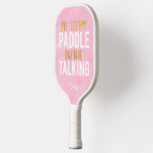 Funny Pink White Gold Pickleball Paddel Schläger (Links)