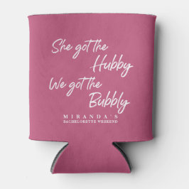 Funny Pink Wir got den Bubbly-Junggeselinnen-Absch Dosenkühler