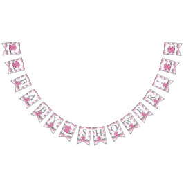 Funny Pink Zickzack Albernen Niedlichen Babyelemen Wimpelkette