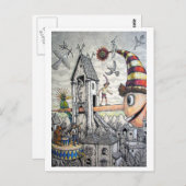 Funny Pinocchio Postkarte (Vorne/Hinten)