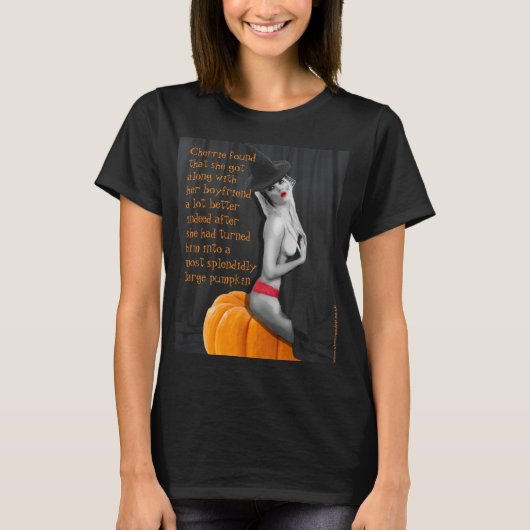 Funny Pinup Wittling Halloween Meme Joke Goth T - T-Shirt (Vorderseite)